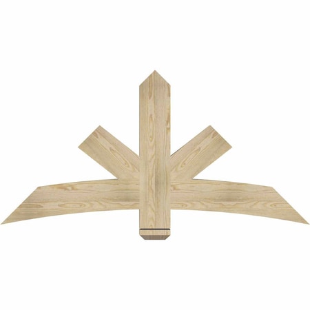 Ekena Millwork Alberta Rough Sawn Timber Gable Bracket, Douglas Fir, 60"W x 30"H x 4"D x 6"F, 12/12 Pitch GBW060X30X0406ALB00RDF